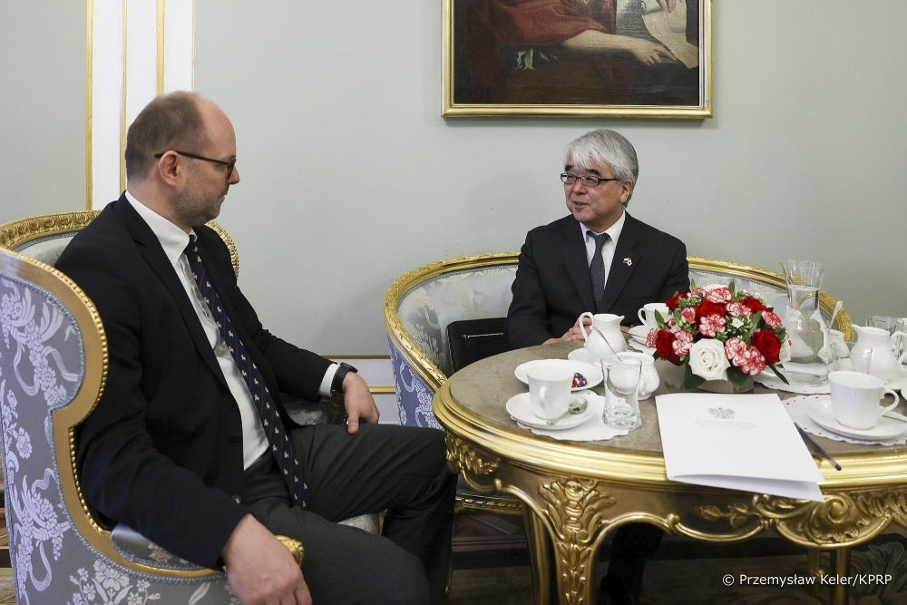 Spotkanie Ambasadora Kono z panem Marcinem Przydaczem